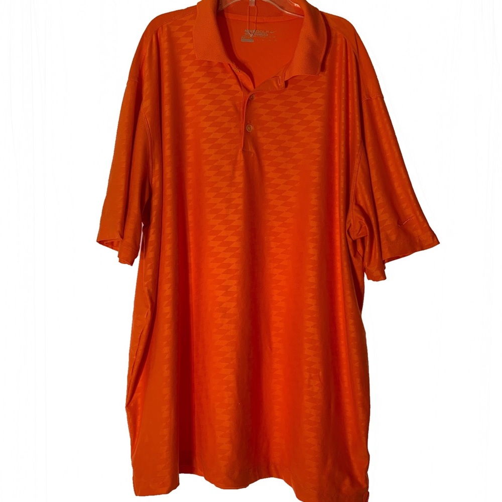 Nike Golf Tour Performance DriFit Orange Checkered
